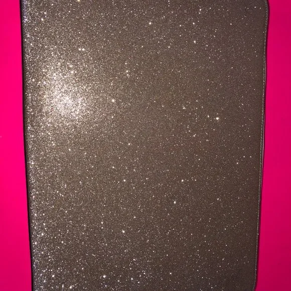 Kate Spade Tinsel Rose Gold Glitter Laptop Tablet Sleeve Case Pink Gift Bag Set Sleeves